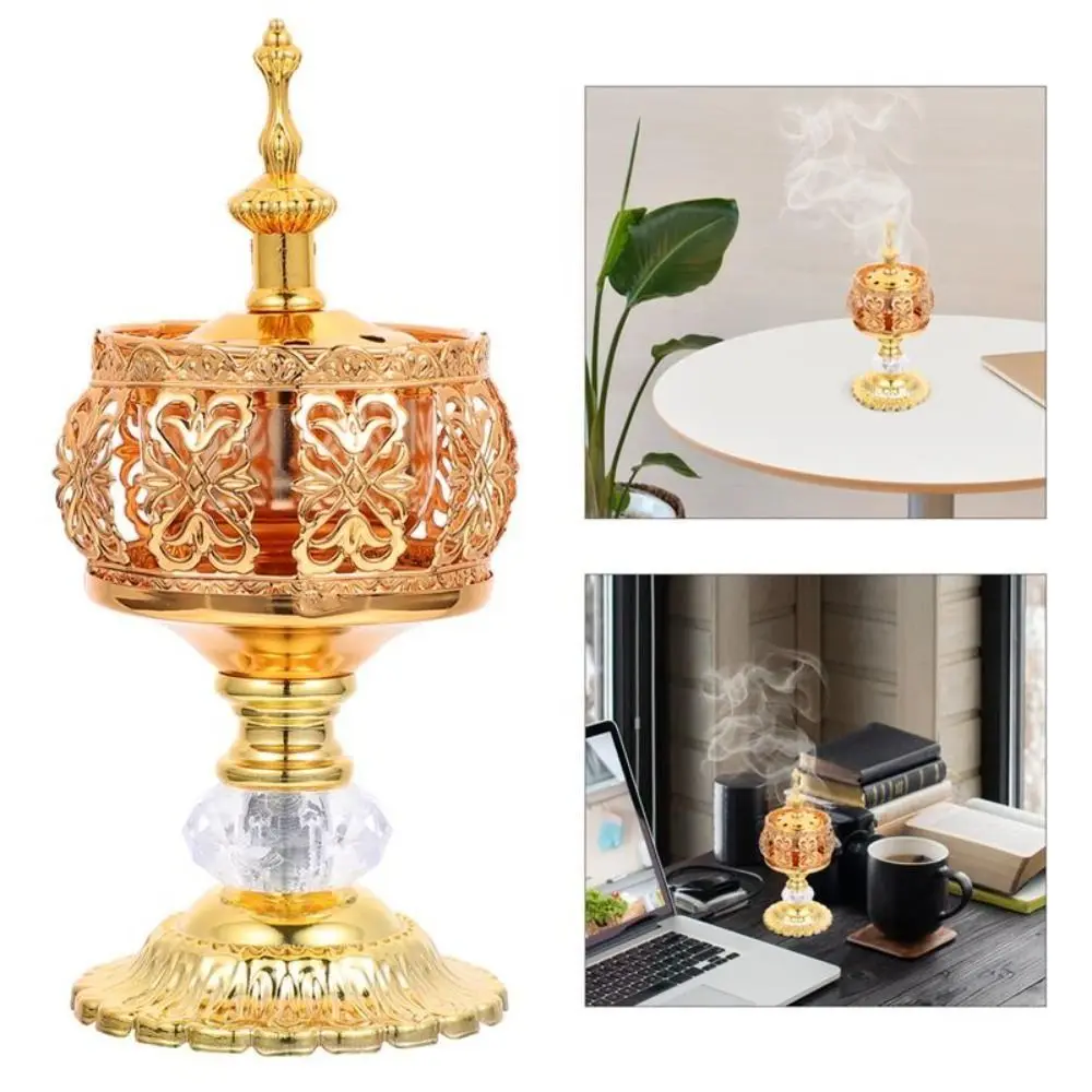 God of Wealth Aromatherapy Fragrance Openwork Lace Incense Stove Jewelry Storage Box Handicraft Ornament Incense Holder