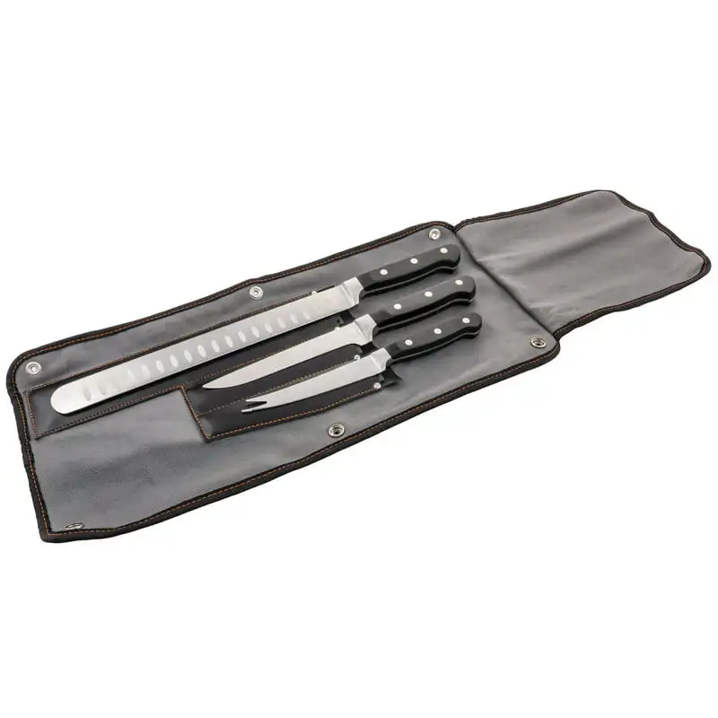 

's Black Smither 3 Pieces Knife Set with Wrap Tools Knife organizer Knife cover Kitchen gadgets Maleta cuchillos Knife roll Fold