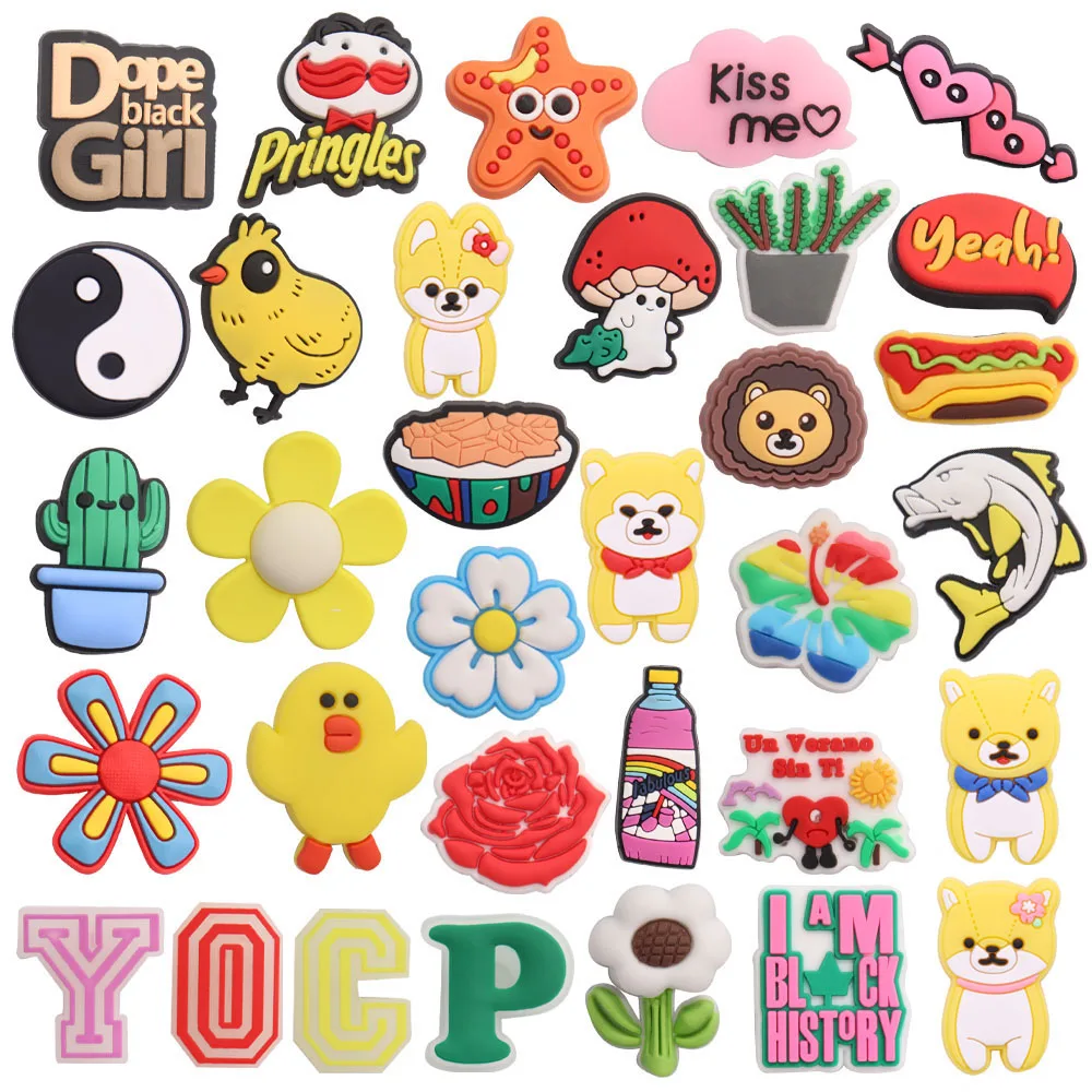 

50 шт., кнопки-талисманы для детской обуви