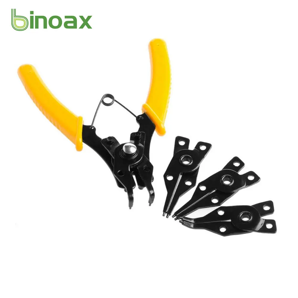 

Binoax 4-in-1 Multifunctional Snap Ring Pliers Interchangable Multi Tools Retaining Clip Circlip Combination