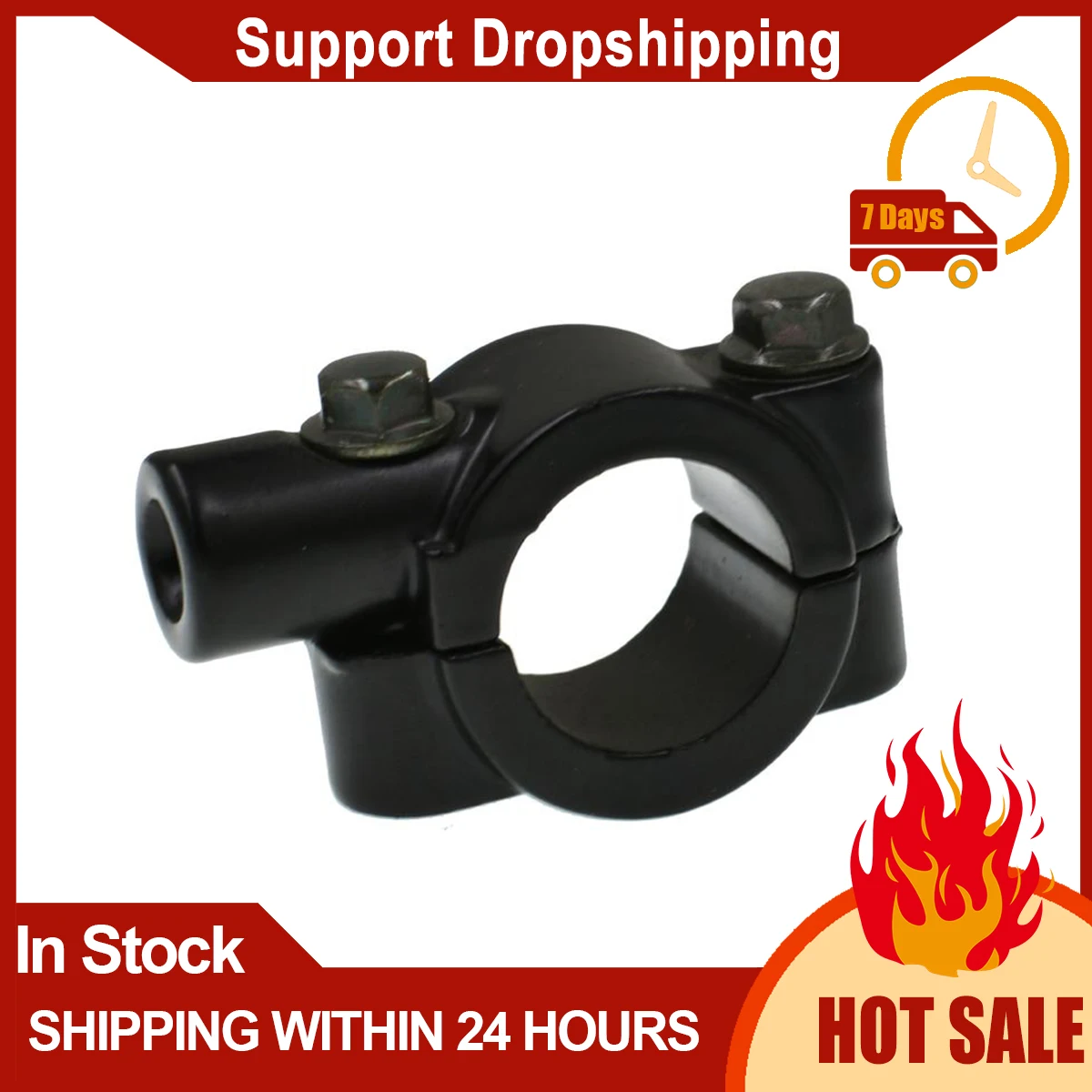 

8MM 10MM Universal Aluminum Motorcycle Handlebar Mirror Adaptor Holder Mount Brackets Clamp Ergonomic Soft Rubber Handle