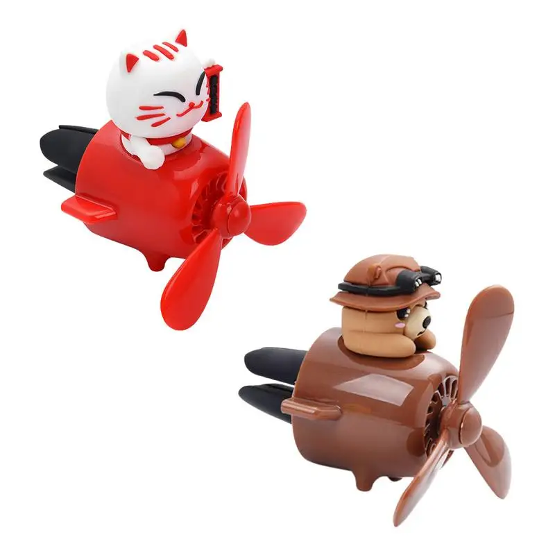 

Car Air Freshener Aromatherapy Pilot Rotating Propeller Car Perfume Air Outlet Fragrance Flavor Bear Pilot Exotic Accessories