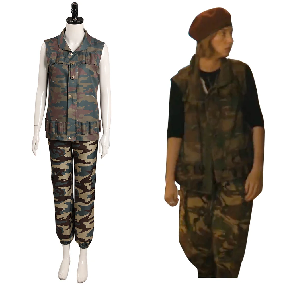 

Stranger Cosplay Things Season 4 Robin Buckley Camouflage Costume Outfits Halloween Carnival Suit