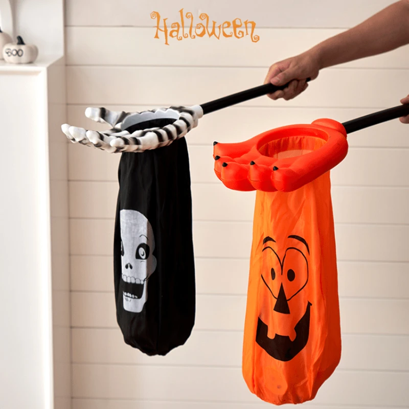

Halloween Candy Bag Trick Or Treat Tote Bags Children's Portable Begging and Sugar Loading Props Halloween Party Decoration