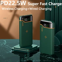 10w qi wireless charger power bank 20000mah 22 5w qc pd 3 0 fast charging powerbank for iphone 13 12 huawei p40 xiaomi poverbank