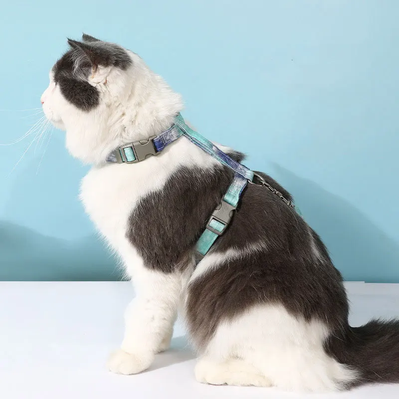 

New Cat Towing Rope Dog Adjustable Outside Safety Belt Pet Walking Chain Wrapped Around Chest Strap Lightweight Collar Prevent
