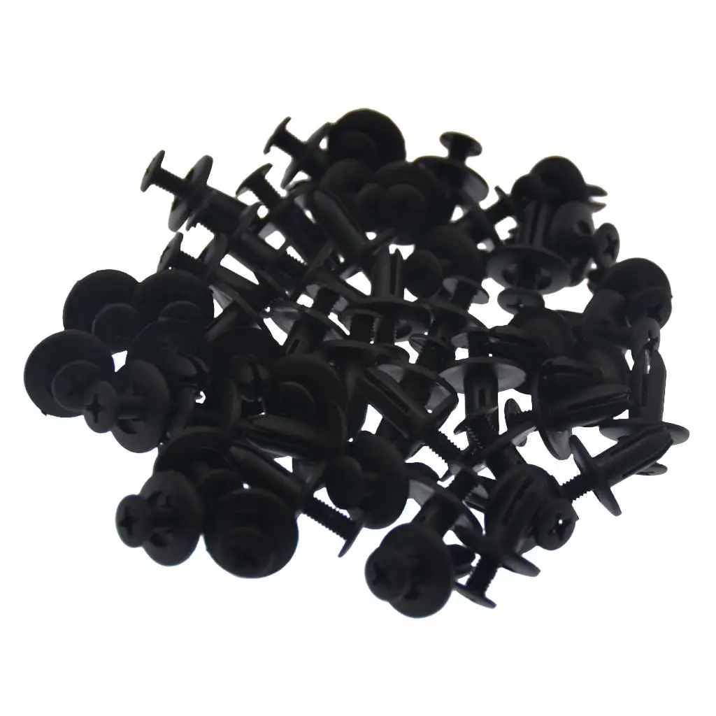 

50 Sets Plastic Universal Hole Rivets Fasteners Retainer Clip Set
