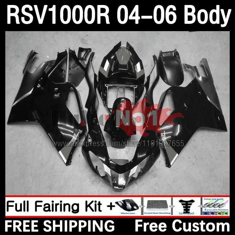 

RSV1000R Fairing For Aprilia RSV1000 R Mille 04 05 06 54No.173 RSV1000RR RSV 1000 R RR 1000R 2004 2005 2006 Body Kit Black grey