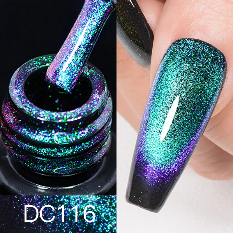 

Mtssii 7ml 9D Rainbow Glitter Cat Magnetic Nail Gel Polish Snowlight Semi Permanent Soak Off UV LED Sparkling Nail Art Varnish