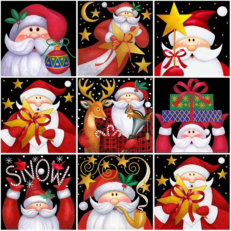 

DIY 5D Diamond Painting Christmas Socks Diamond Embroidery Mosaic Cross Stitch Full Round Drill Manual Home Decor Christmas Gift