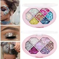 shadow eye 7 colors glitter diamond sequins five pointed star fragment moon eyeshadow pigment professional eye makeup palette