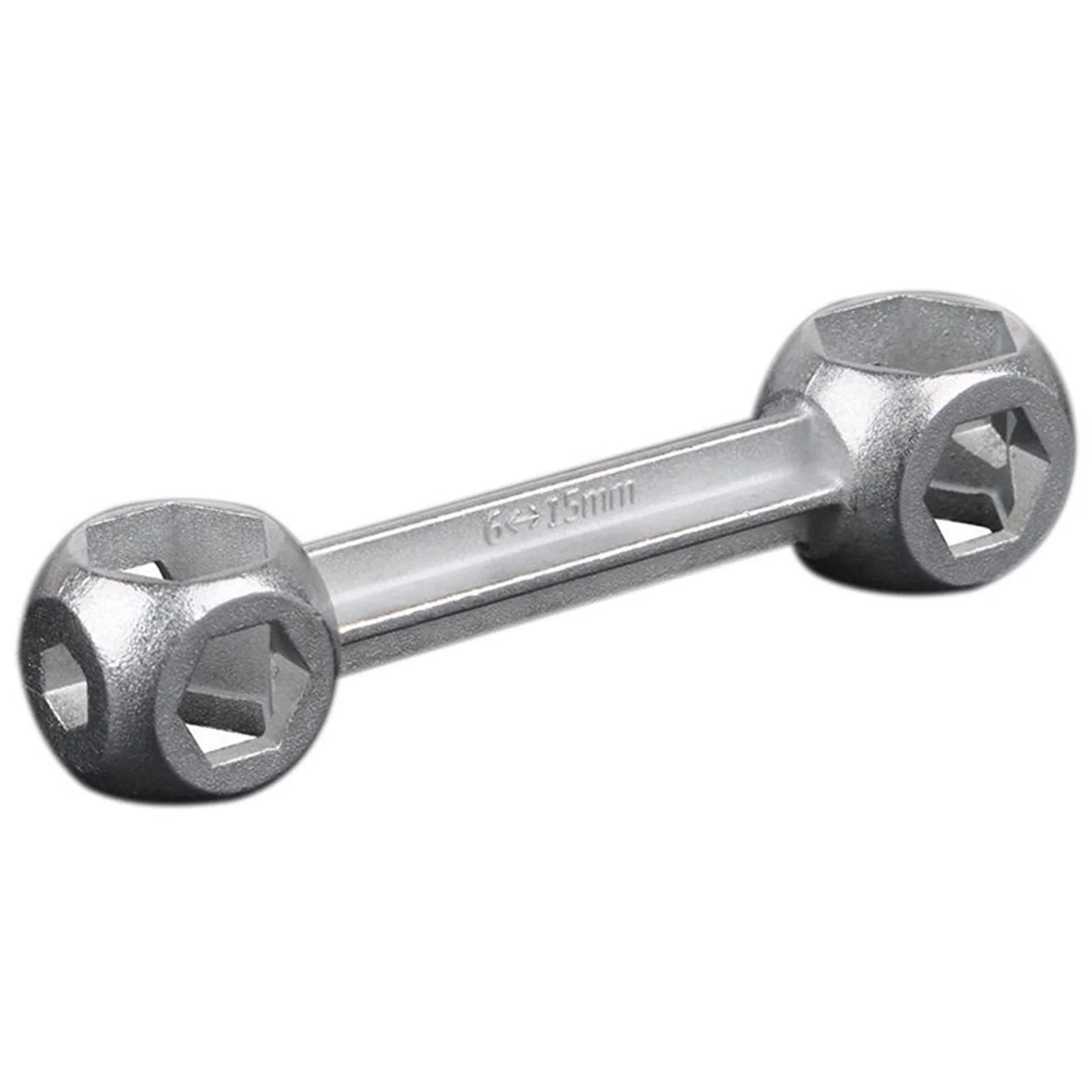 

Bicycle Wrench Wrench 10 Hexagonal Holes 1pc 9.5x2.2cm Aluminum Alloy Multifunctional Silver 12 13 14 Brand New