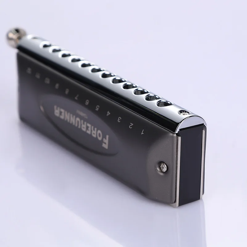 

12 hole diaphragmless chromatic harmonica with nice quality and price