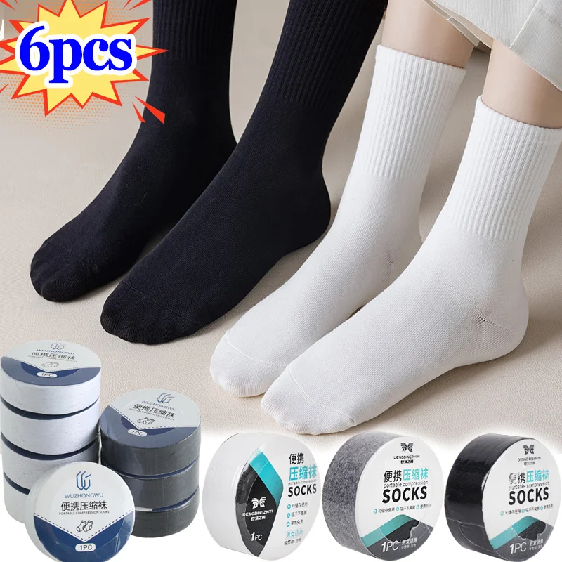 

3pairs/lot Mini Compression Socks Summer Portable Cotton Leave-In Men Women Black and White Short Sock Long Stockings Simple Sox