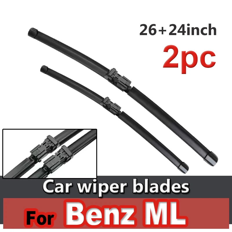 

Wiper LHD RHD Front Wiper Blades For Mercedes-Benz M ML GLE Class W166 X166 Windshield Windscreen Front Window 26"+24"
