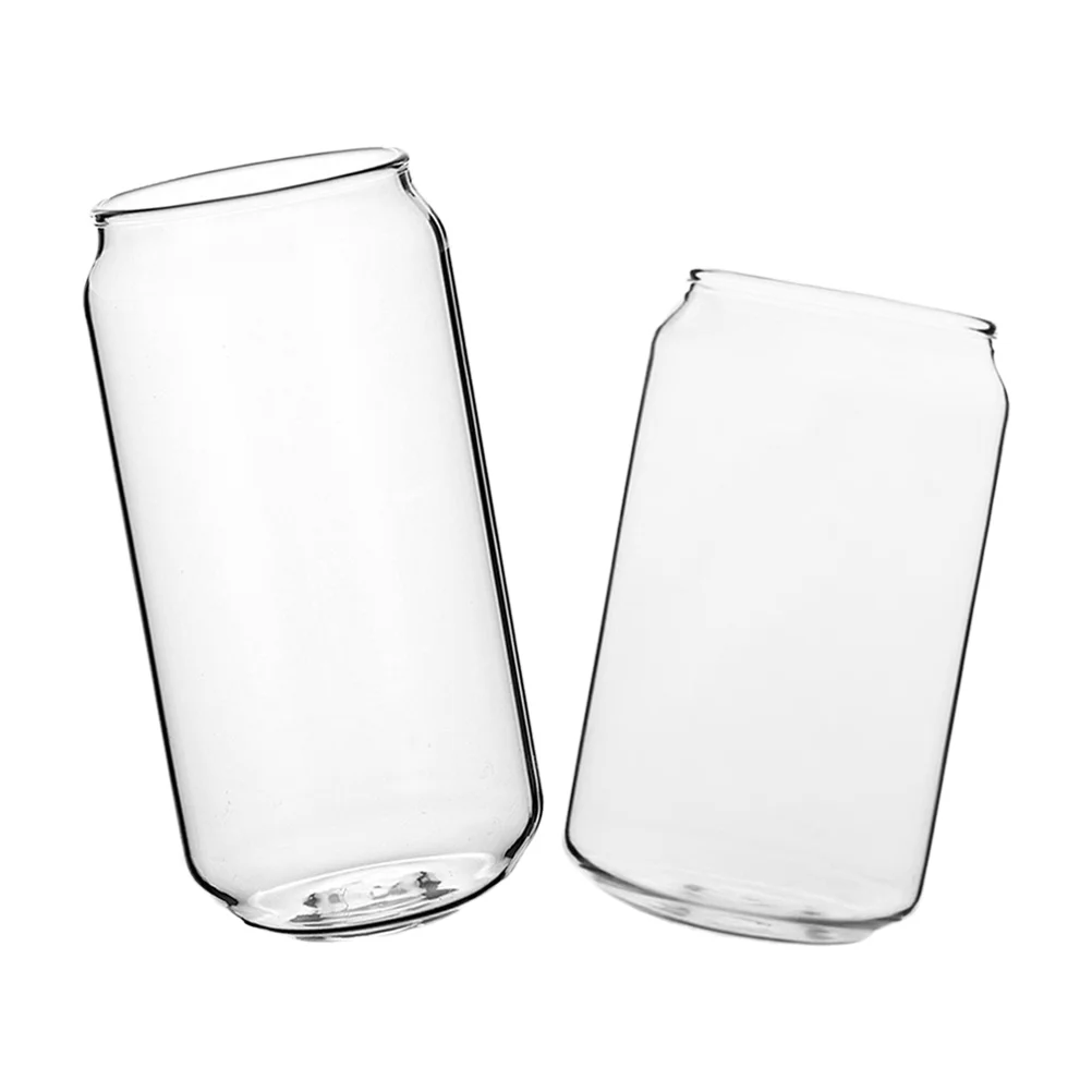 

2pcs Glass Drinking Cups Cups Cola Cans Multipurpose Cups