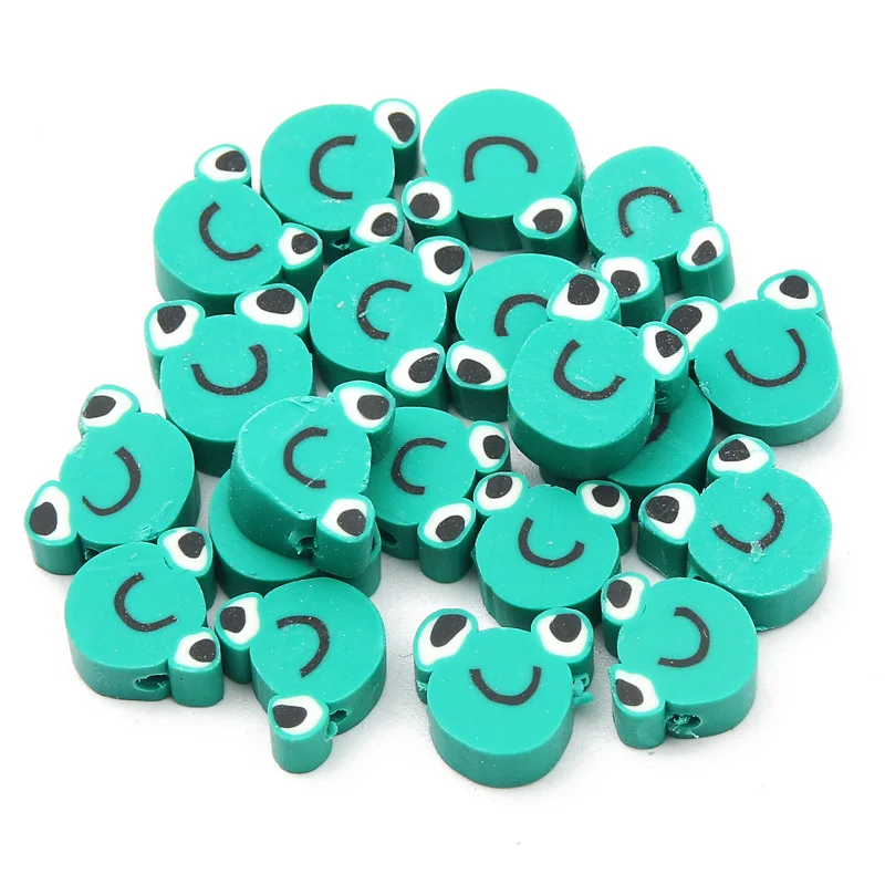 

Clay Beads Cartoon Animal Green Frog Shape Loose Beads For Jewelry Making DIY Handmade Earrings Necklaces Bracelets Accessories