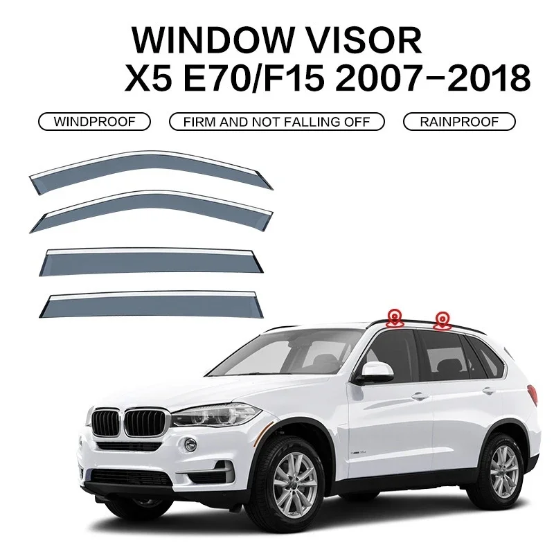 Для BMW X5 1999-2022 E53 E70 F15 G05 Windows аксессуары с козырьком дефлекторы козырек от дождя