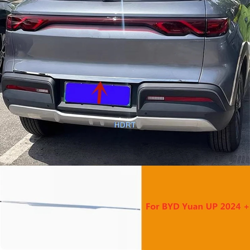

Защитные аксессуары для украшения автомобиля, внешняя наклейка, отделка заднего багажника, полоса багажника, молдинг для задних дверей BYD Yuan UP 2024 +
