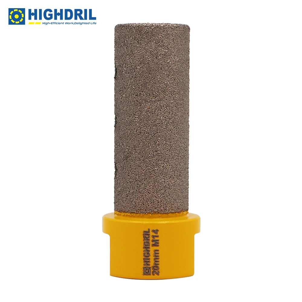 

HIGHDRIL 1pc Dia20mm M14 Diamond Vacuum Brazed Milling Bits Angle Grinder For Enlarging Holes In Porcelain Ceramic Marble