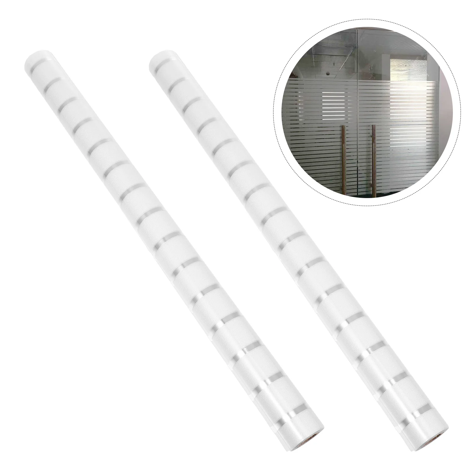 

2 рулона матового стекла, пленка для конфиденциальности, оконная наклейка, Офисная полосатая оконная пленка для конфиденциальности