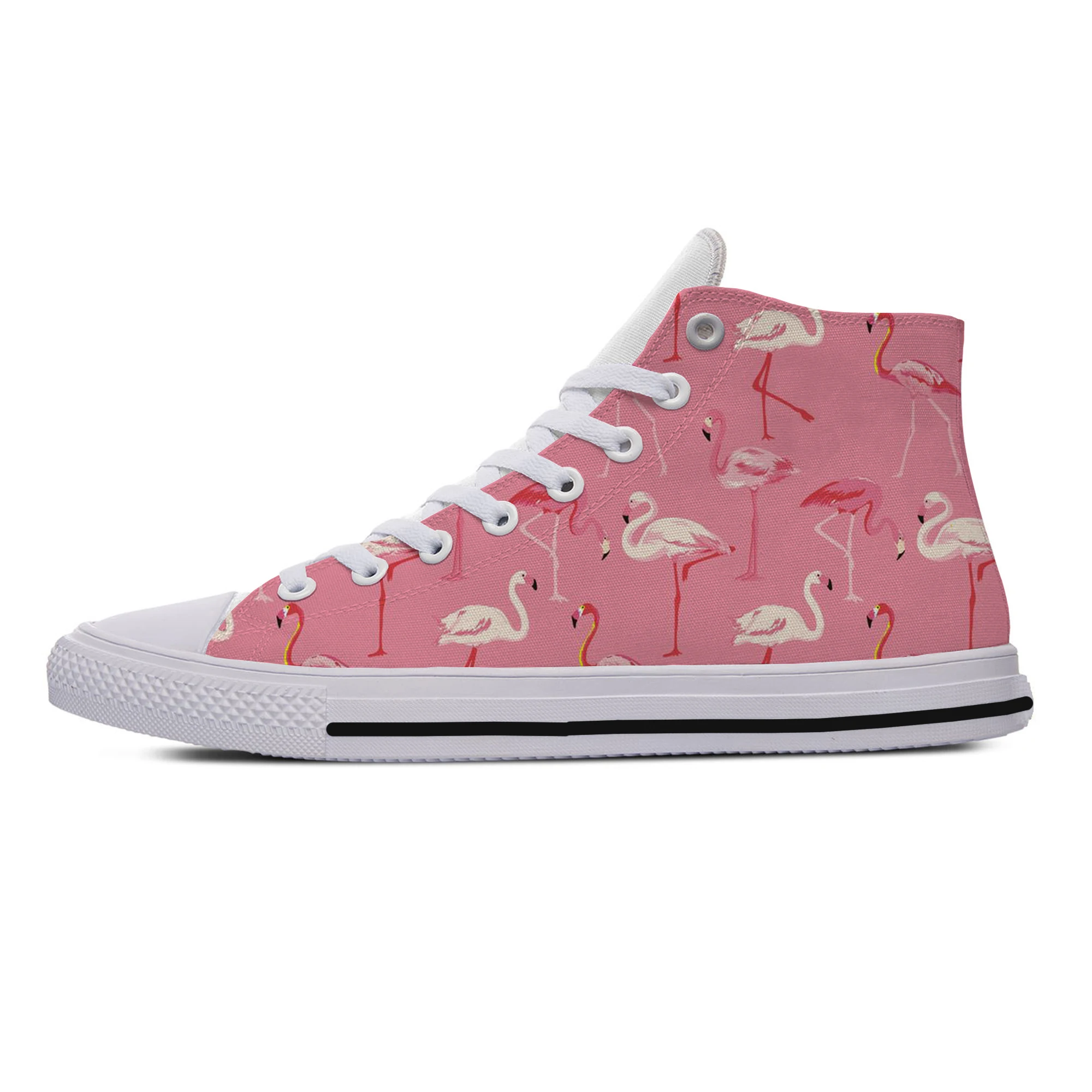 

Hot Fashion Woman Man Sneakers Casual Board Shoes High Quality High Help Canvas Shoes Animal Flamingo Classic High Help Shoes