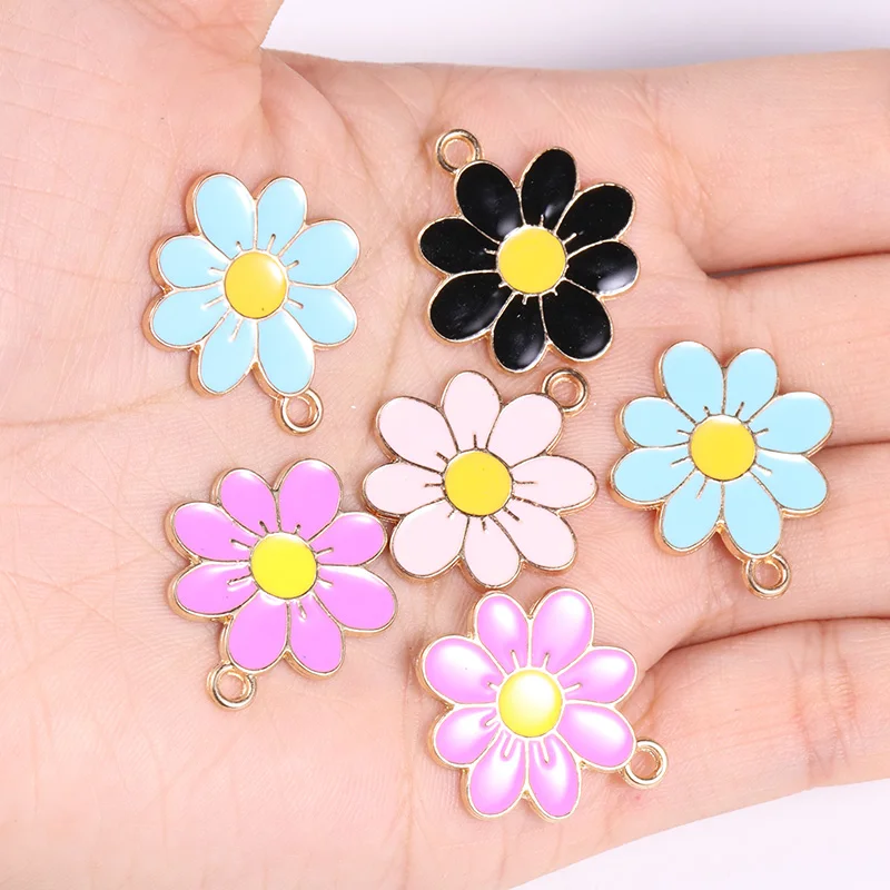 20 шт. 20*22 мм эмалевые Подвески в виде сакуры, подвески из сплава в виде цветка с капельным маслом для ювелирных изделий, сережек, ожерелий, браслетов, подарки «сделай сам», аксессуары