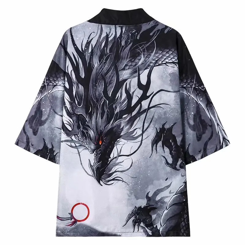 

Japanese Kimono Traditional Yukata Kimono Cardigan Men Beach Thin Asian Clothes Japan Kimonos Male Fashion Casual Cardigan Shirt