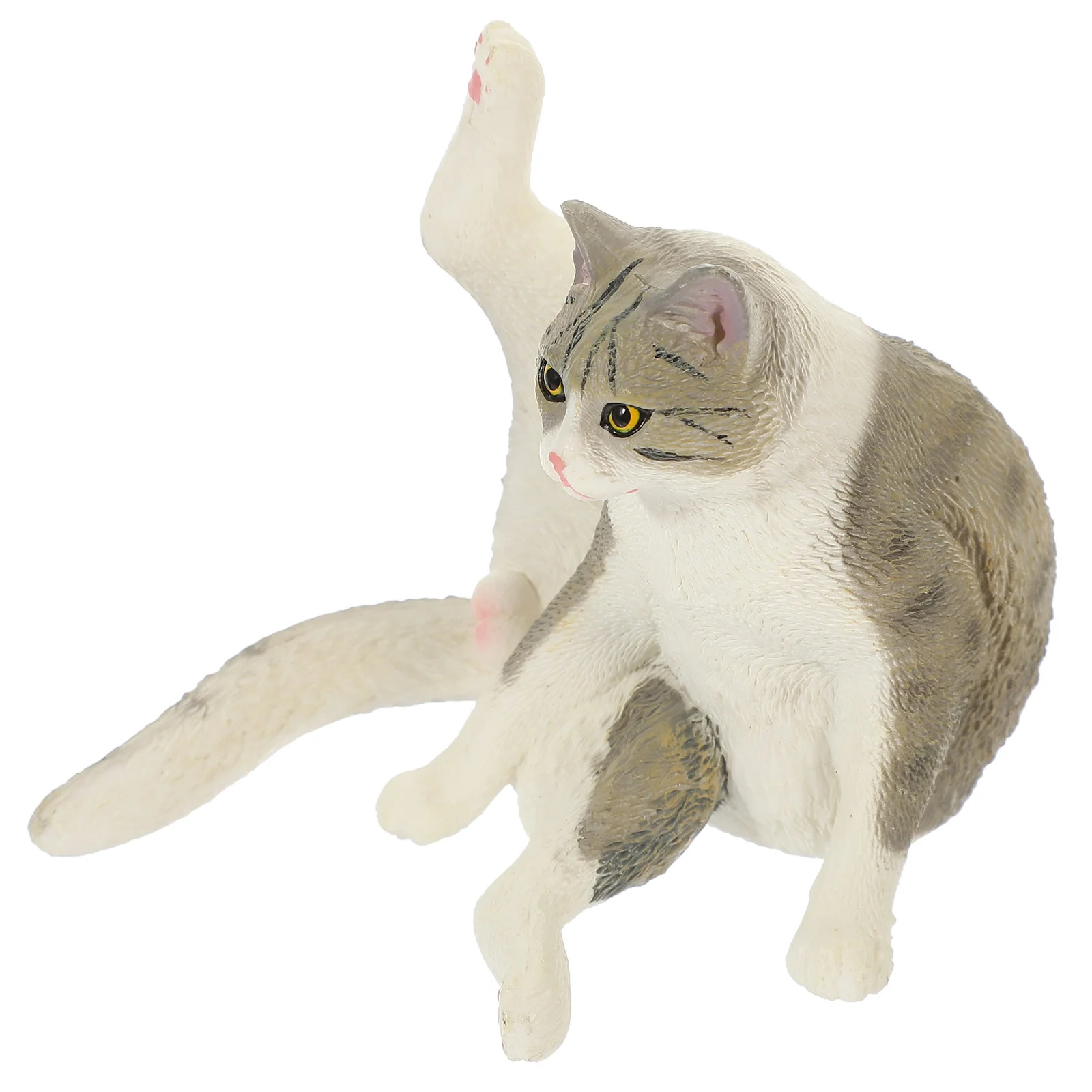 

Cute Cat Figurine Small Cat Model Realistic Kitten Animal Statues Ornament