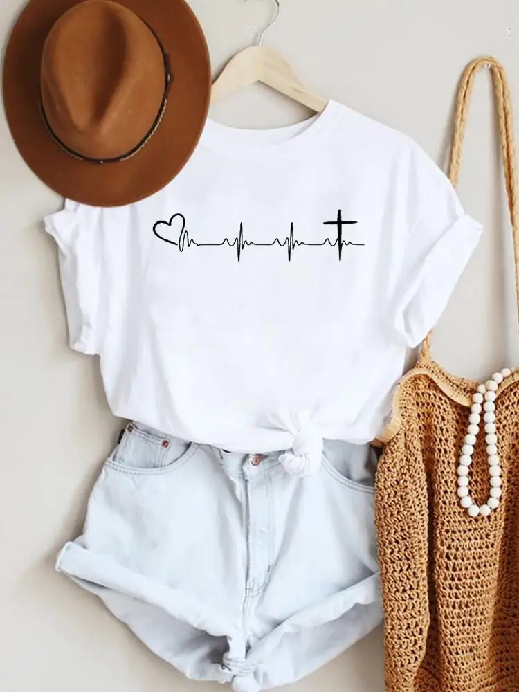 

Женская футболка с коротким рукавом и круглым вырезом, в стиле 90-х