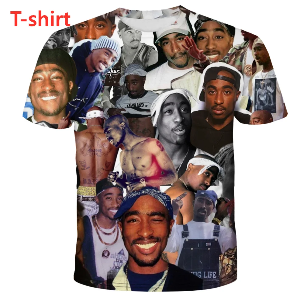 

New 3D Print Causal Clothing Legend Rapper Tupac 2Pac Fashion Men Women T-shirt Plus Size Size S-7XL