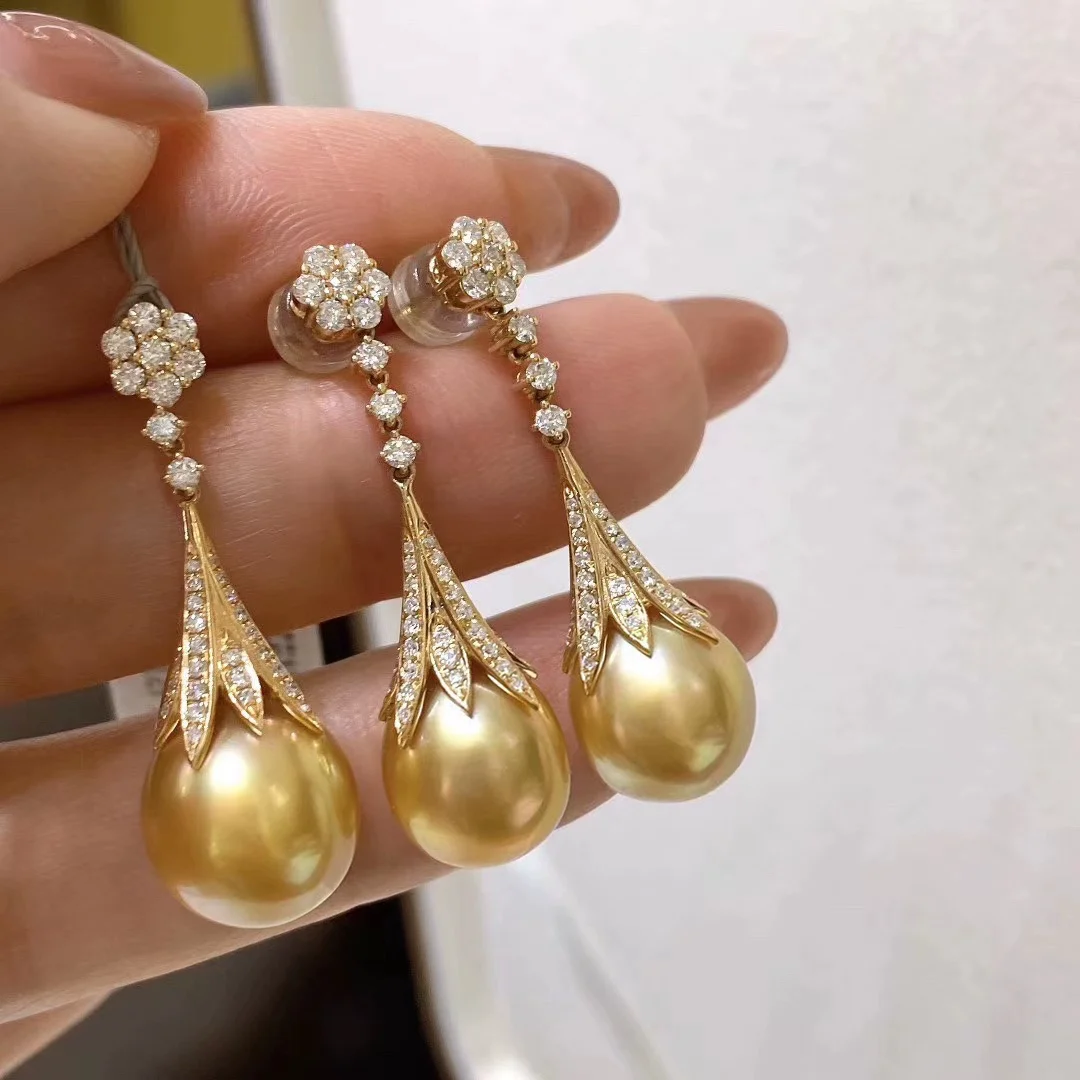 Новый жемчуг AAAA9-10 мм 10-11 натуральный Южного моря кулон с каплями воды ожерелье 18