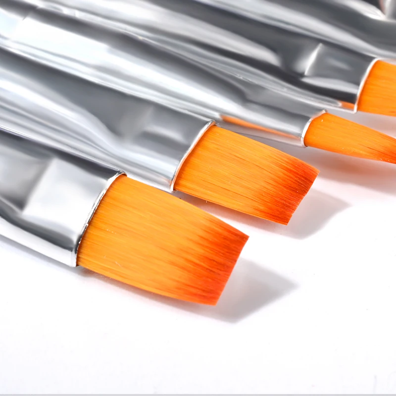 7pcs/set Pink Rhinestone Nail Art Brush Pen Crystal Metal French Style Acrylic Gel Polish Painting Drawing Salon Manicure Tool - купить по