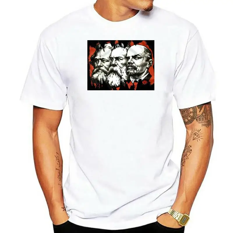

Lenin Marx Engels New T-Shirt Ussr Soviet Union Retro Russia Moscow Hot Selling Top Fitness Clothing Tops Male Print Tee Shirt