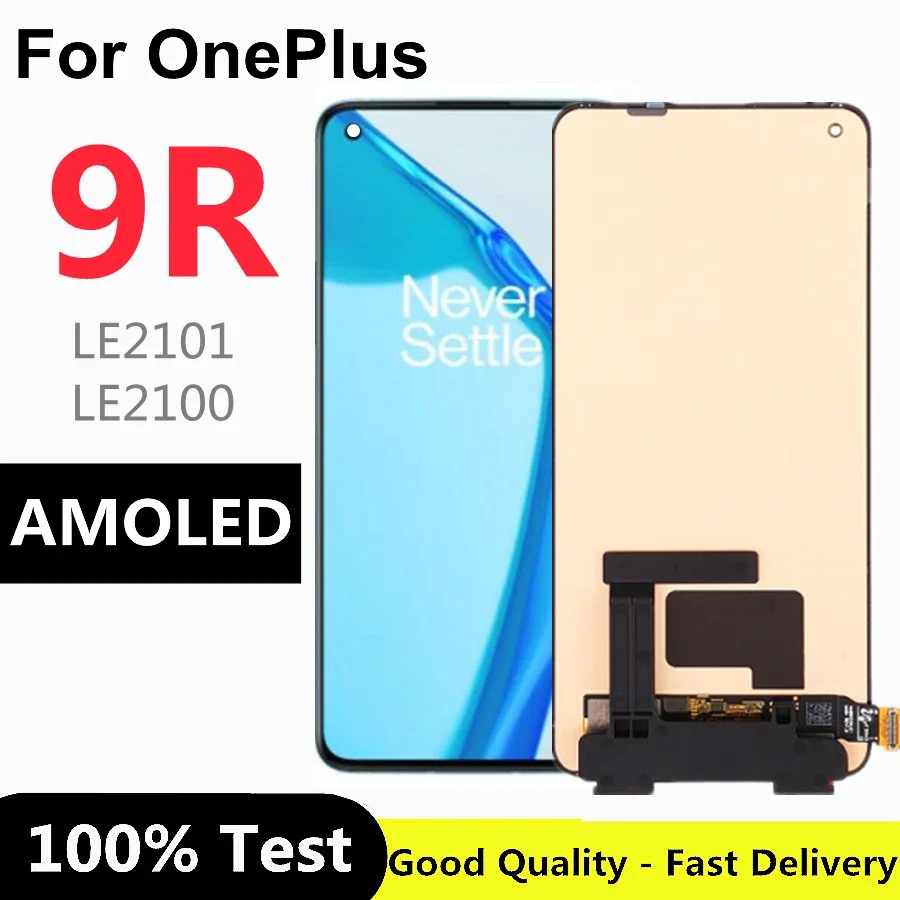6 55 'ɺMOLED для OnePlus 9R LCD LE2101 LE2100 экран + Сенсорная панель дигитайзер 1