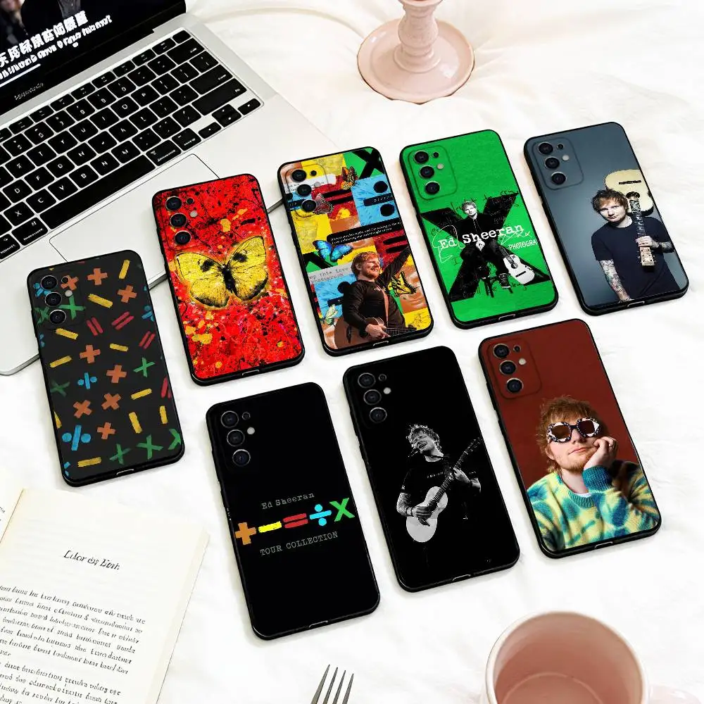 Фото Стильный чехол для телефона с изображением певца Эд Ширана для Samsung S25, S24, S23, S22, S30, S21, S10, S9, Ultra, Plus, Lite, FE, 4G, 5G, мягкий черный чехол №1