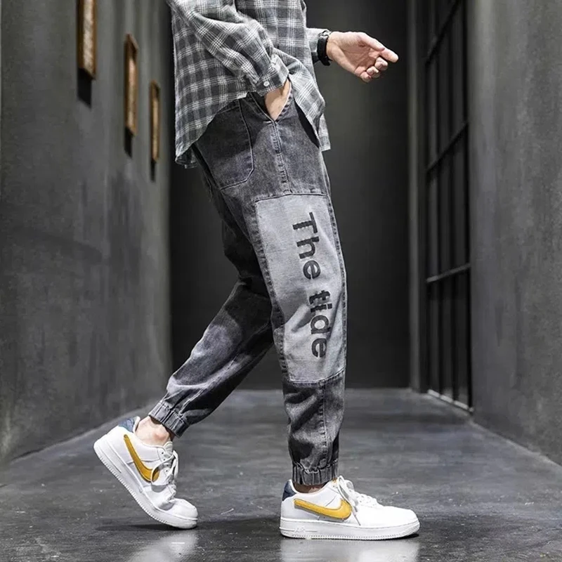 New High Quality Fashion Men Cargo Pants Hip Hop Trend Streetwear Jogging Pants Men Casual Elastic Waist Men Clothing Trousers