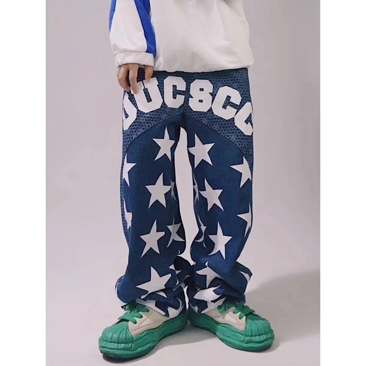 

Minus Two Cargo Pants Men Harajuku Hip Hop High street Stars baggy pant homme Wide Leg jeans for men Streetwear