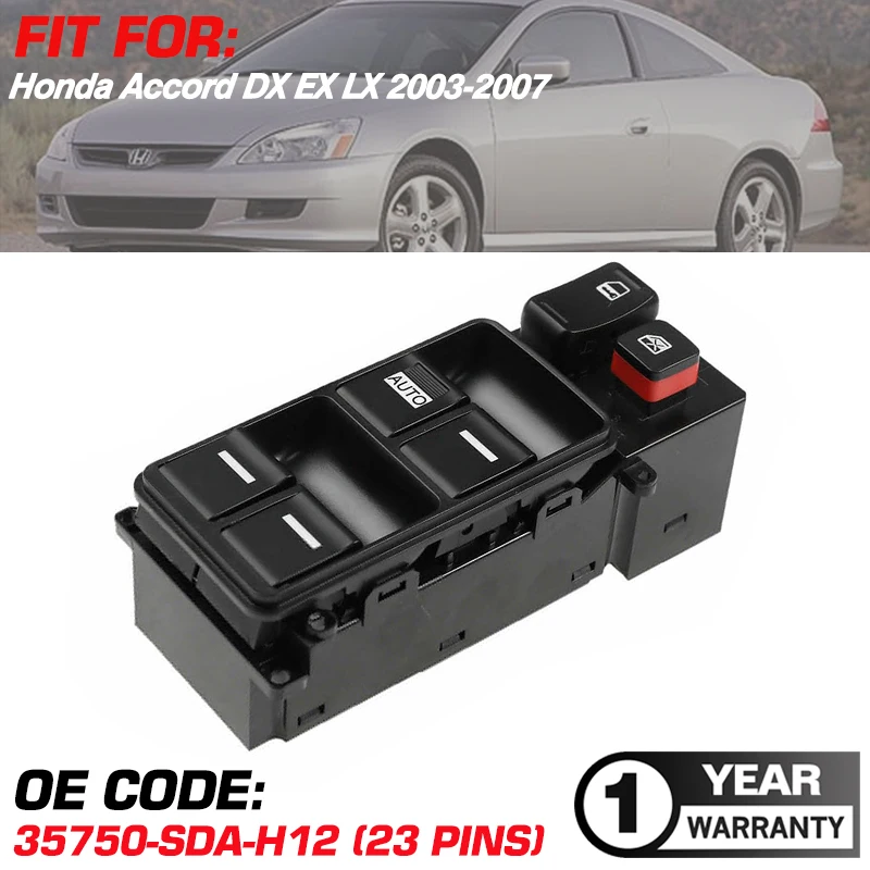 Передняя боковая панель выключателя окна 35750-SDA-H12 для Honda Accord DX EX LX 2003 2004 2005 2006