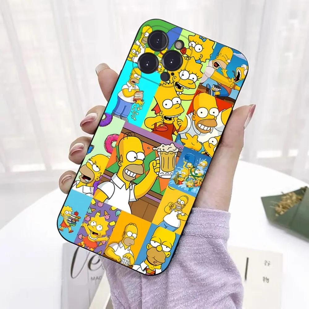 Чехол для телефона Cartoon The Homer S-Simpsons iPhone 15 14 11 12 13 Mini Pro XS Max Cover 6 7 8 Plus X XR SE 2020 Funda Shell