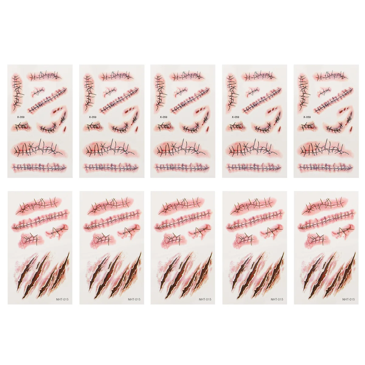 

20pcs Funny Stickers Temporary Scars Stickers for Hand