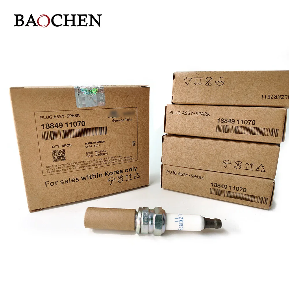 4 шт. 18849-11070 SILZKR7E11 иридиевая Свеча зажигания для Hyundai Santa Fe Tucson Elantra Sonata Genesis Kia Optima
