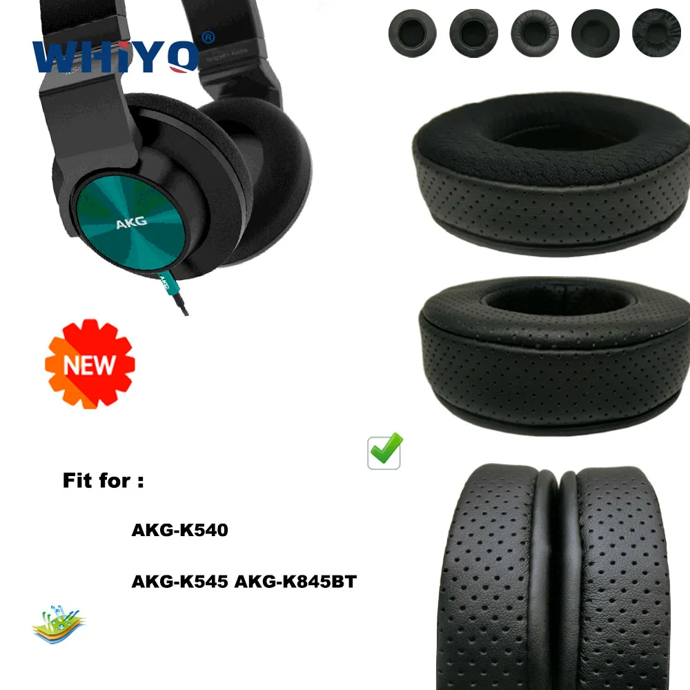 Сменные амбушюры для наушников AKG K-540, K-545, K-845BT, K540, K545, Кожаная подушка, бархатные наушники, чехол для гарнитуры