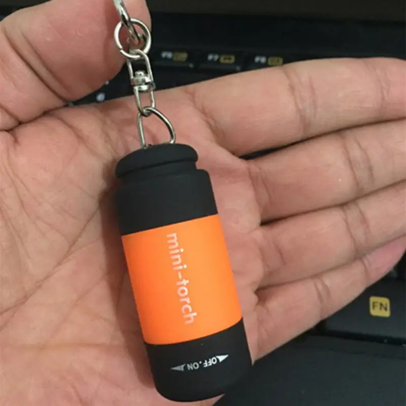 

Mini Keychain Pocket Torch USB Rechargeable LED Light Flashlight Lamp Waterproof Keychain Light Pocket Torch Keyring Torch