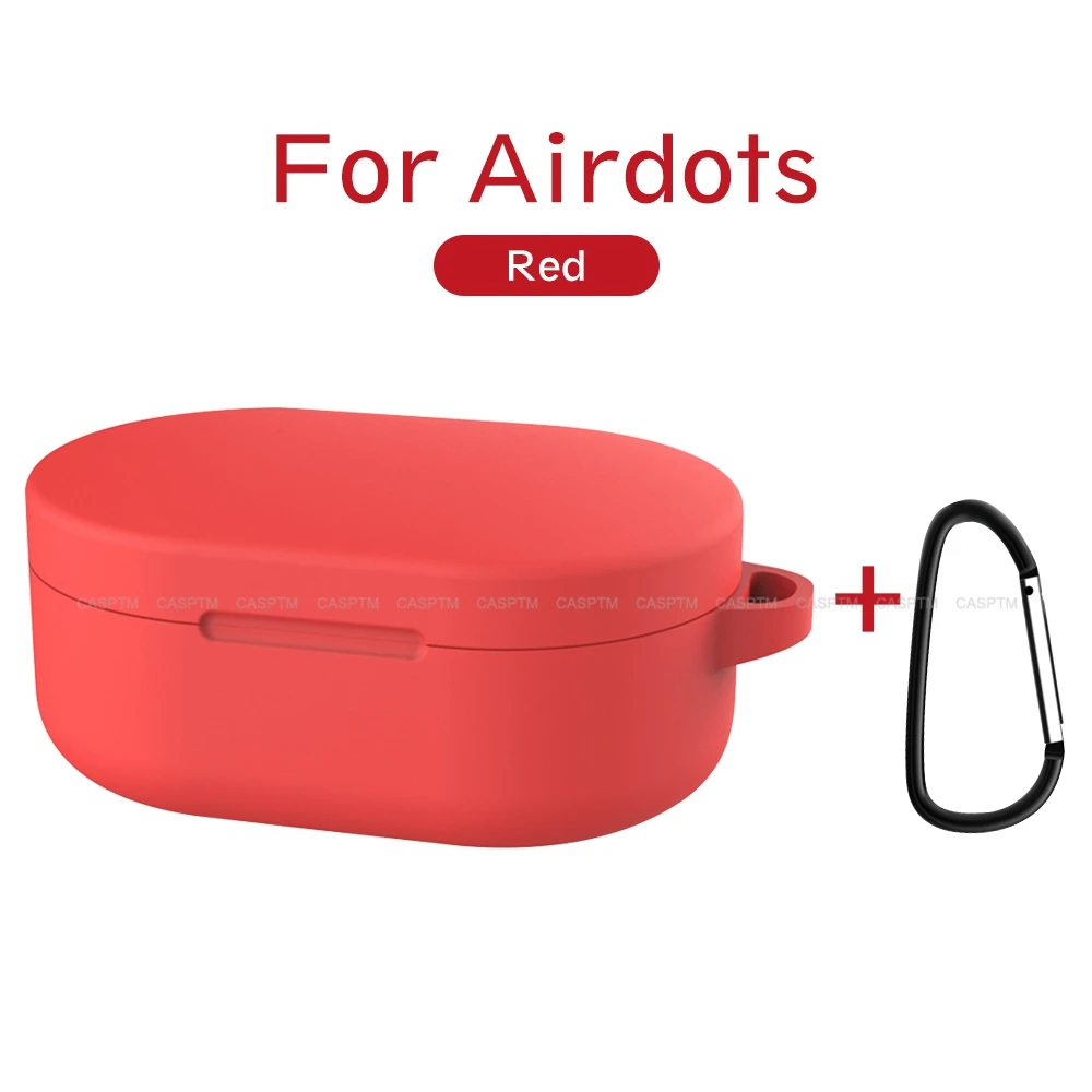 

Soft TPU Case For Redmi Airdots Colorful Silicone Earphone Protective Case Headset Charging Cover For Red mi Air dots With Hook