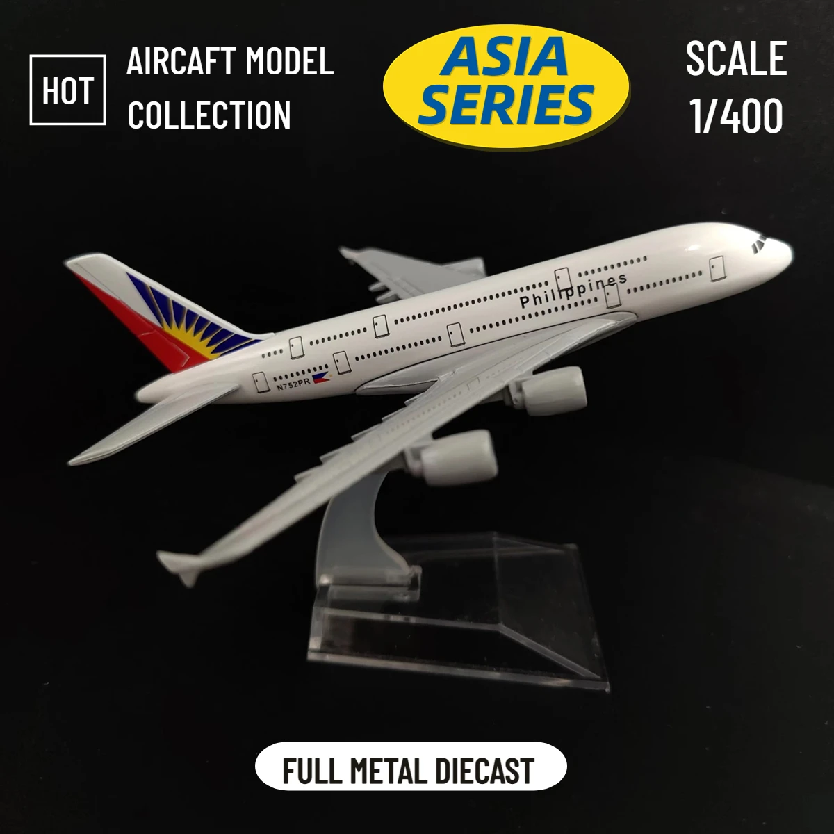 

Scale 1:400 Metal Airplane Replica 15cm Philippines Airlines Boeing Airbus Model Diecast Aircraft Miniature Gift for Boy Girl