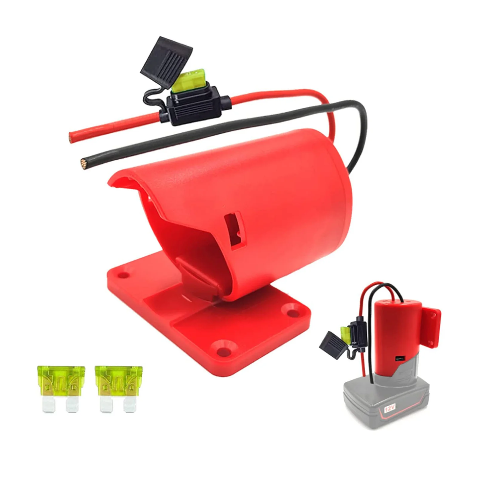

Переходник для аккумулятора Milwaukee M12 DIY 2 с предохранителем