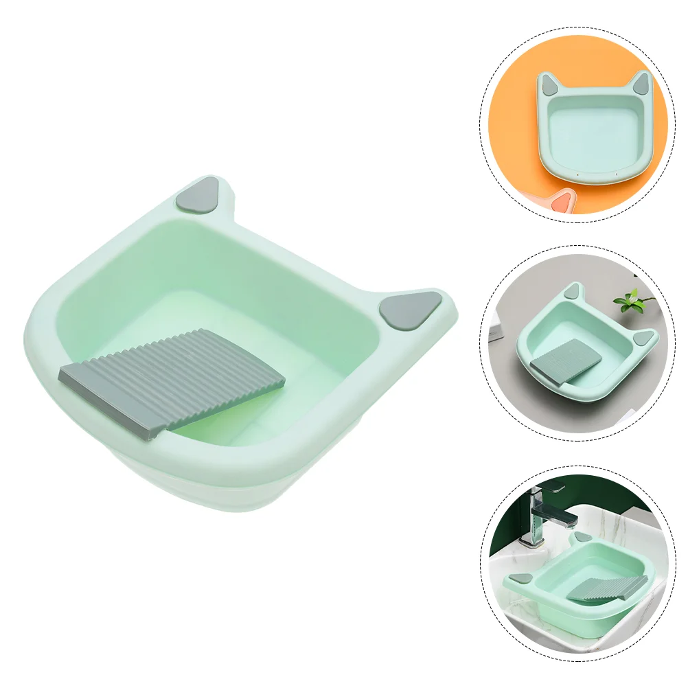

Basin Washing Board Wash Laundry Washboardhand Clothes Tub Scrub Baby Washtubportable Cartoon Small Kid Mini Cloths Cleanmanual