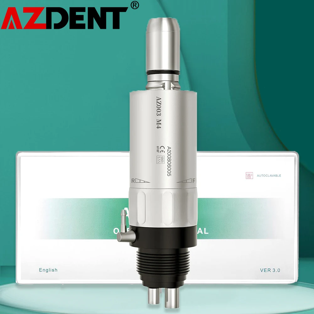 Стоматологический низкоскоростной пневматический двигатель для вращения отверстий 2/4, скорость вращения 20000 об/мин, Передаточное отношение 1:1, прямой привод Стоматологический низкоскоростной пневматический двигатель для вращения отверстий 2/4, скорость вращения 20000 об/мин, Передаточное отношение 1:1, прямой привод