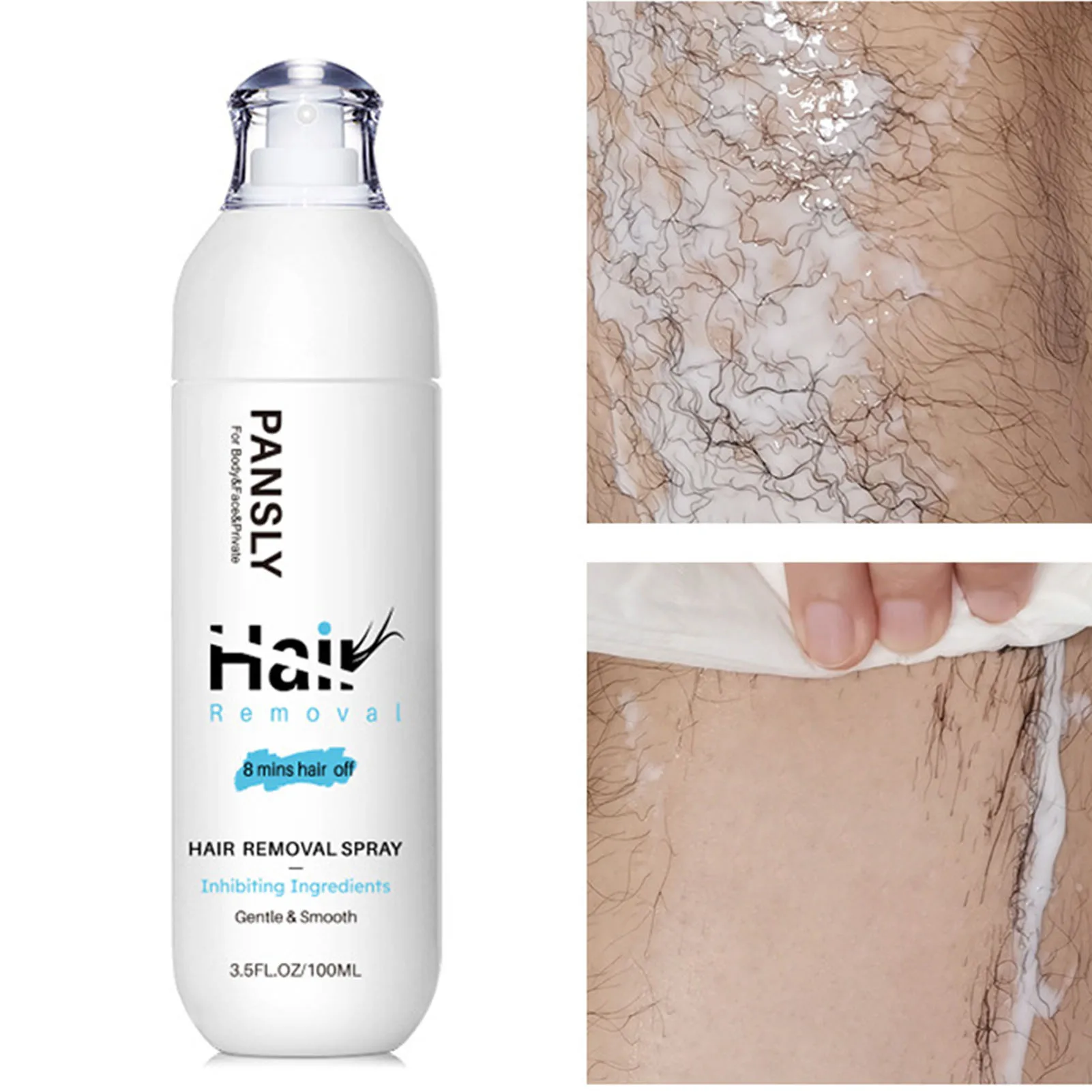 

100ml Hair Removal Spray Hair Growth Inhibitor Natural Painless Permanent Depilatory Cream Effective Painless Hair Remover Spray